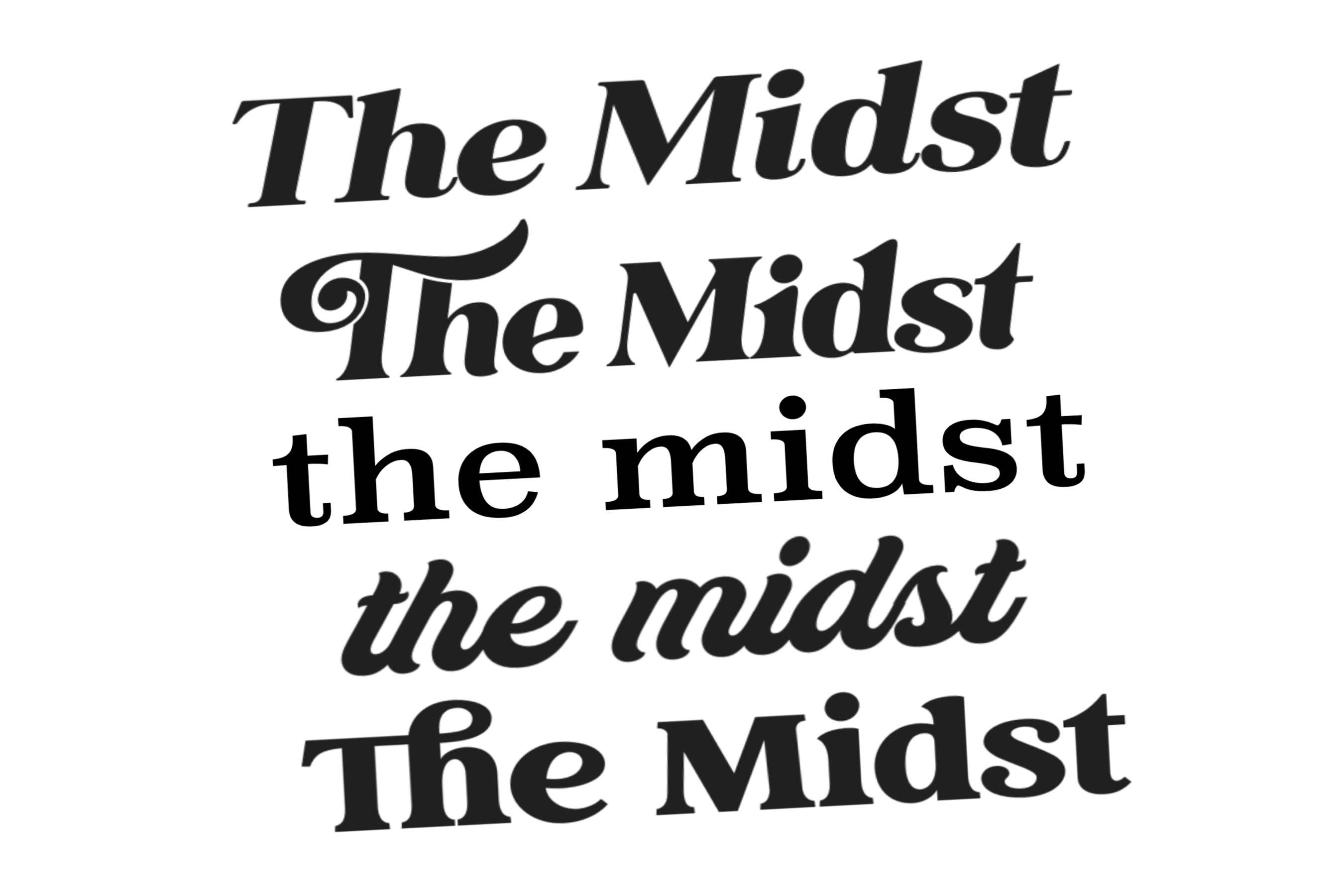 The Midst logo options for Jumble & Flow