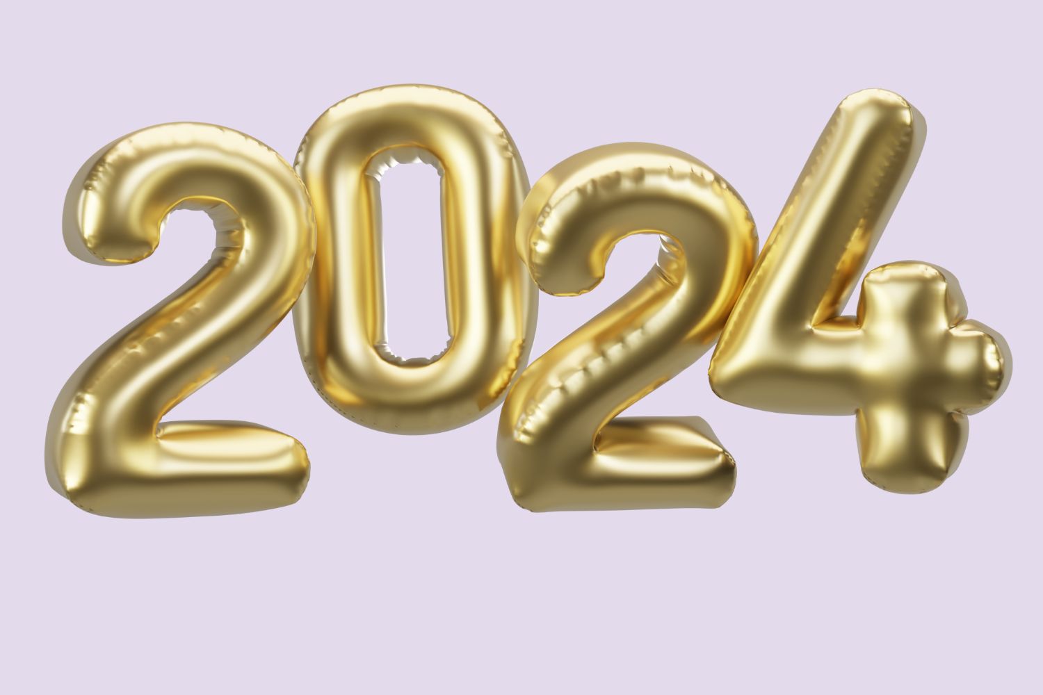 Best 2024 horoscopes in gold balloon letters