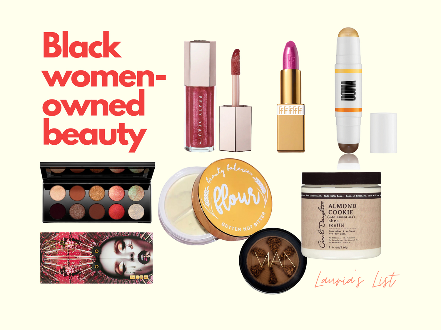 Collage of Black women-owned beauty brands