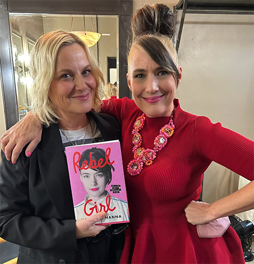 Amy Poehler and Kathleen Hanna at Hanna's book signing for "Rebel Girl"