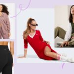 4 women in leggings, sweats, and comfy clothes