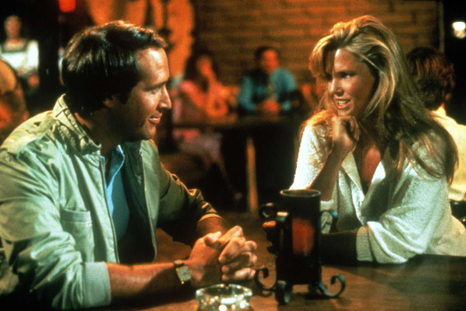 Still from National Lampoon's Vacation where Clark flirts with girl at bar