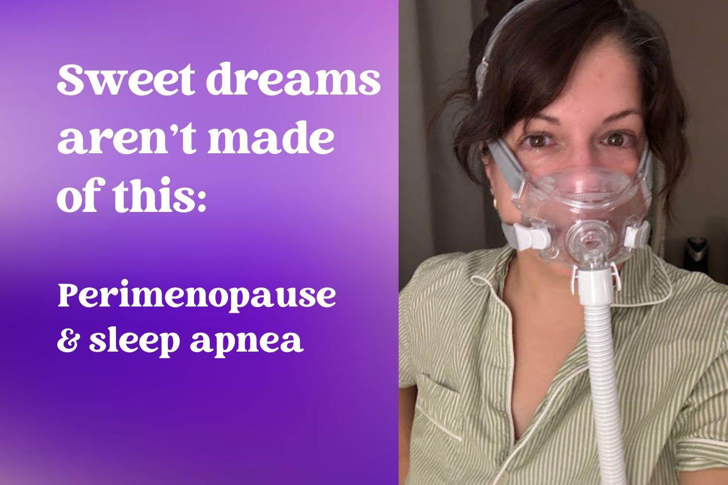 MacKenzie Wilson wearing CPAP machine and sleep apnea mask