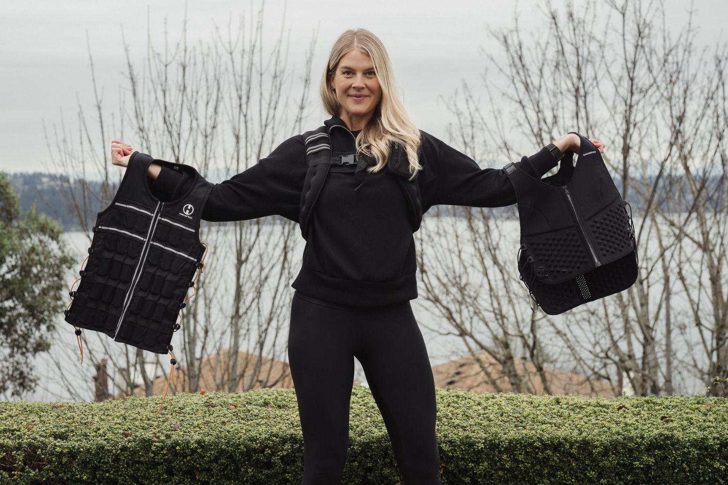 Esther Sedgwick wearing weighted vest