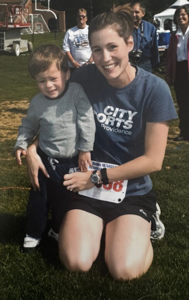 The author, Stella Tamul, and her son
