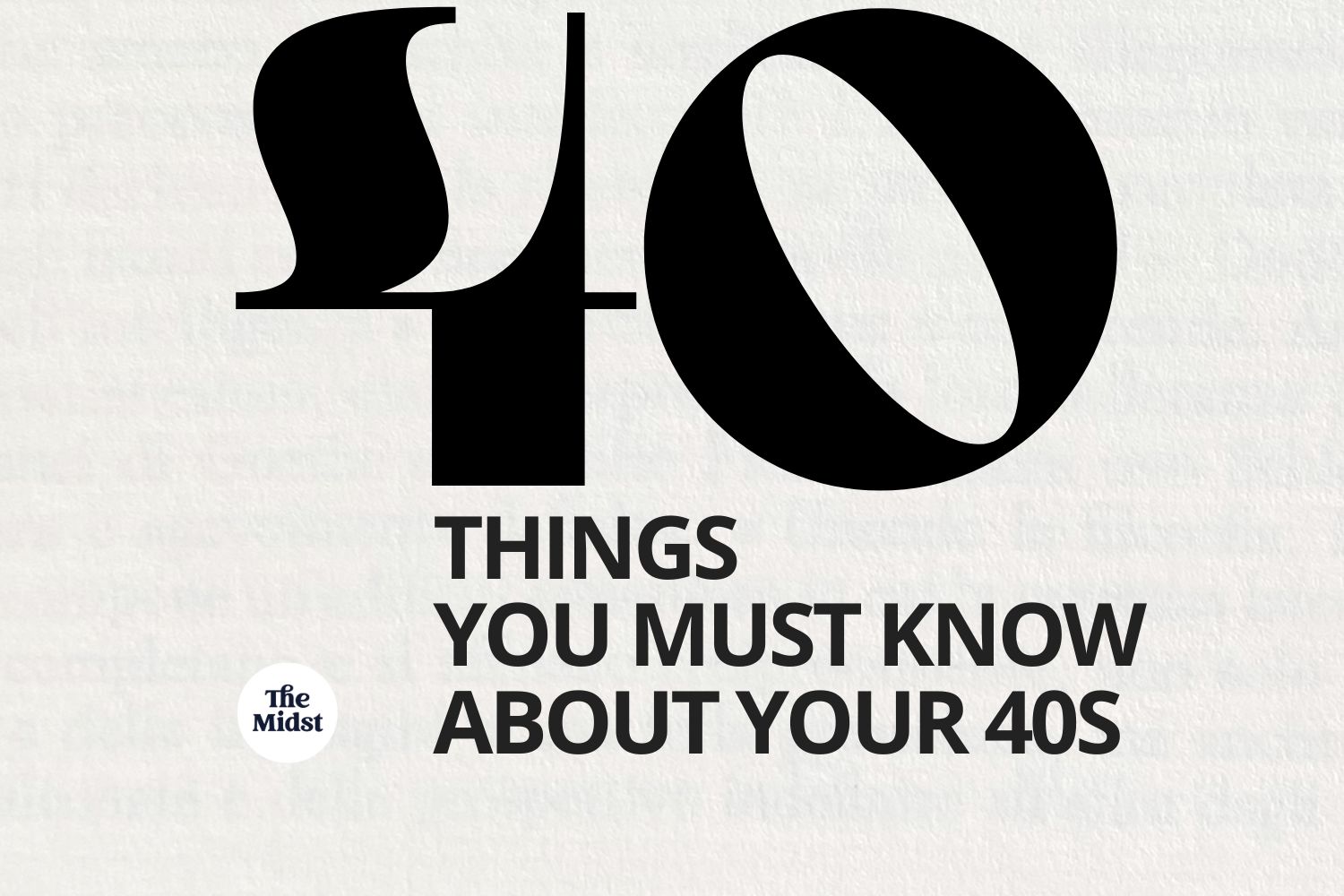 40 things you must know