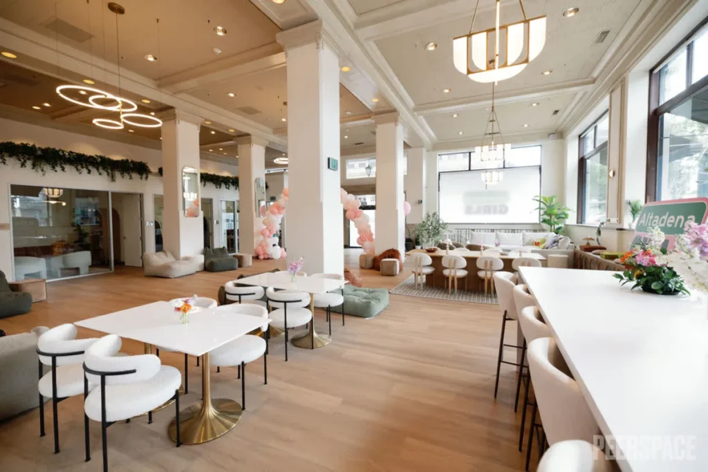 Altadena Girls event space tables and chairs