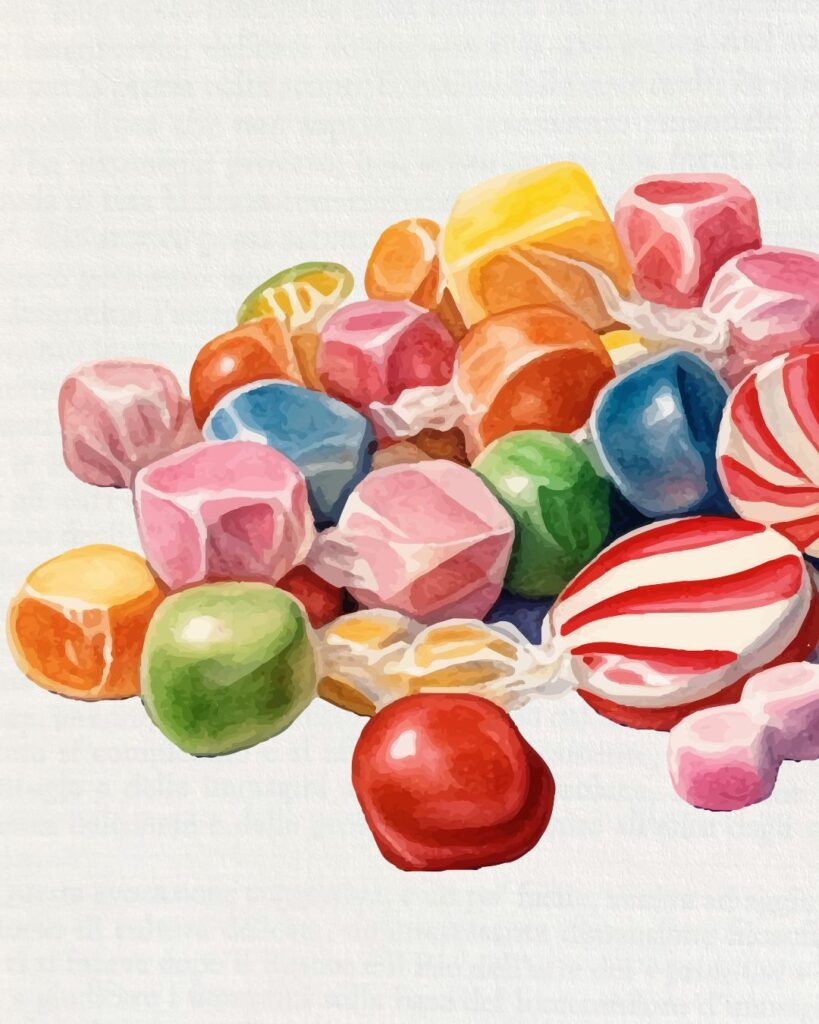 illustration of a pile of candy