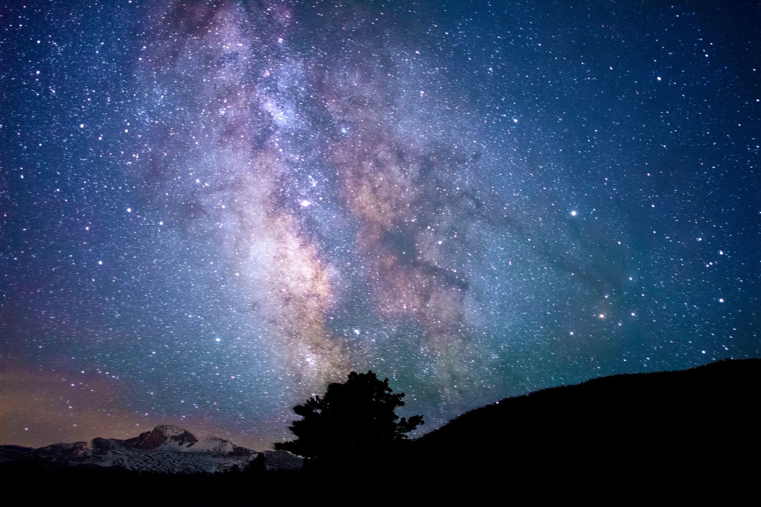 starry purple sky