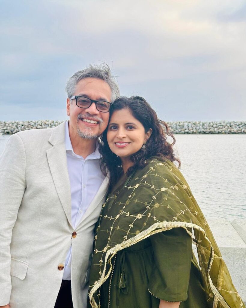 Sneha Villalva with her husband Erwin